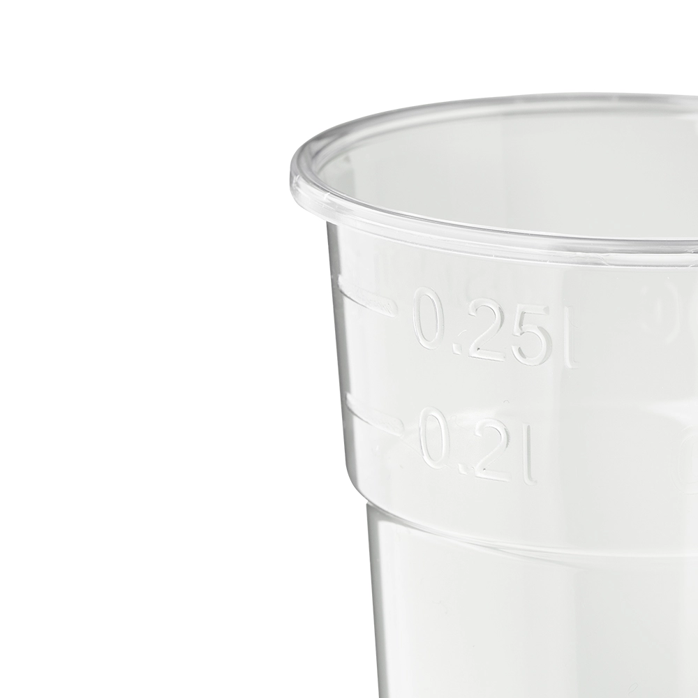 Bicchieri biodegradabili trasparenti personalizzati 250ml - D78 - View1