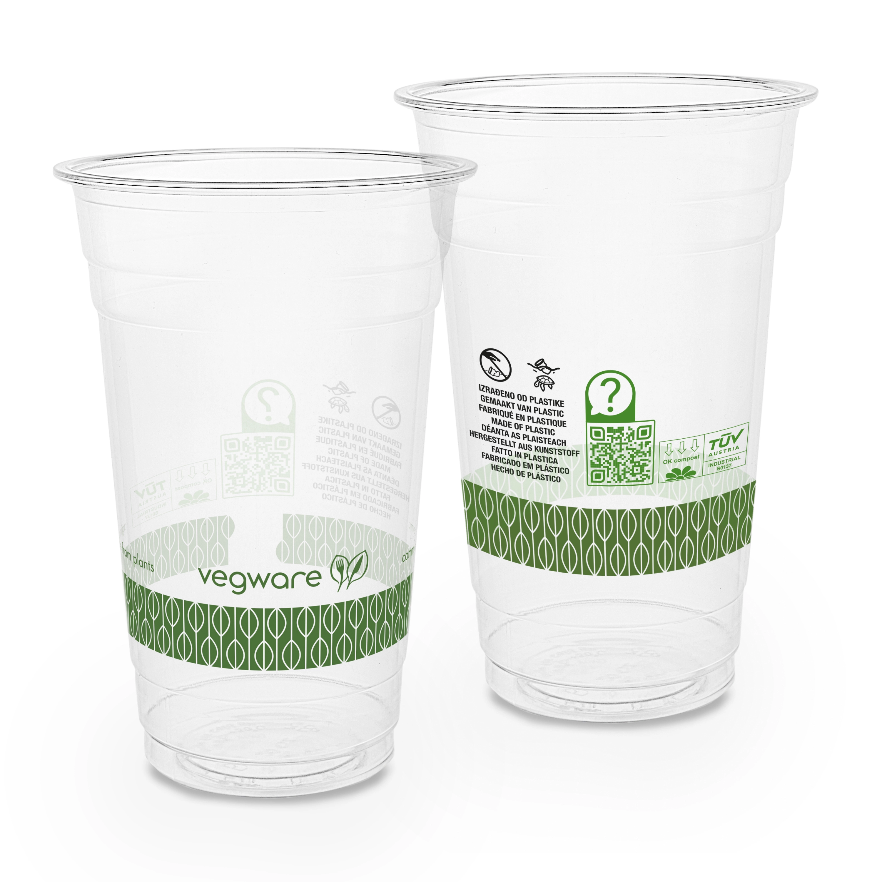 Bicchieri PLA trasparente Premium per Smoothies - 600ml/20oz - D96 - PROMO - Main view
