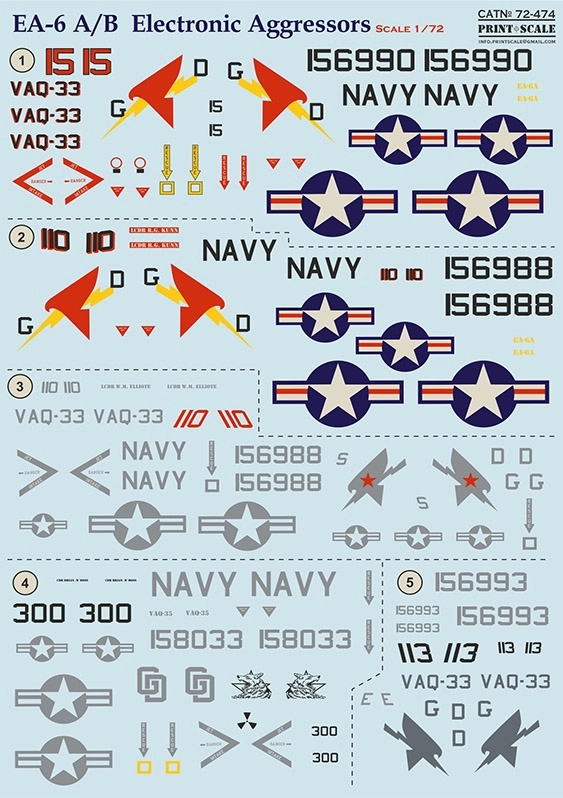 Grumman EA-6A Intruder Decals