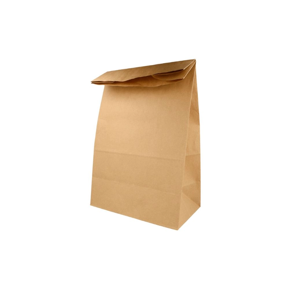 Shopper carta kraft 80gr fondo largo senza manici per asporto -25x15x43h cm - View1