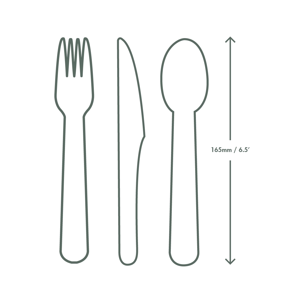 Tris di posate in legno imbustato carta (Tov.+For.+Col.+Cuc.) - View1