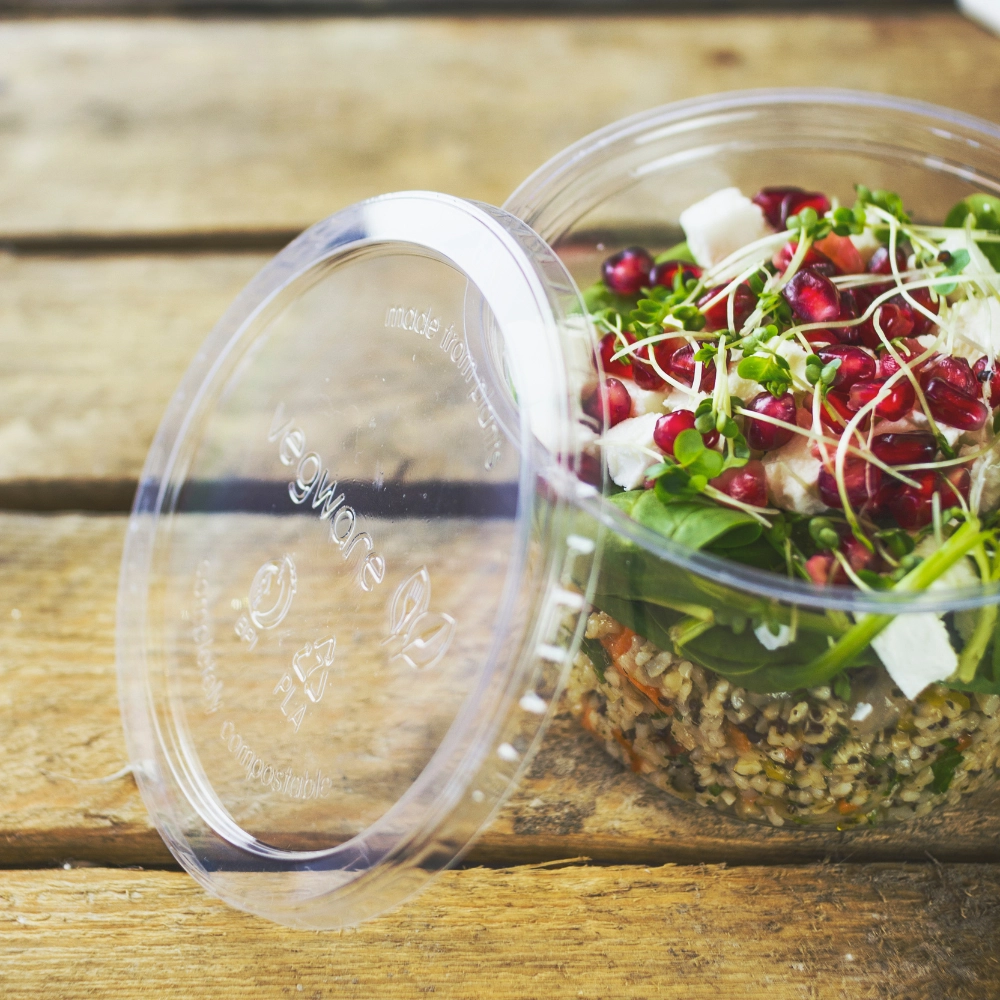 Coperchi piani per ciotole pot in PLA trasparente 240-700ml - View3