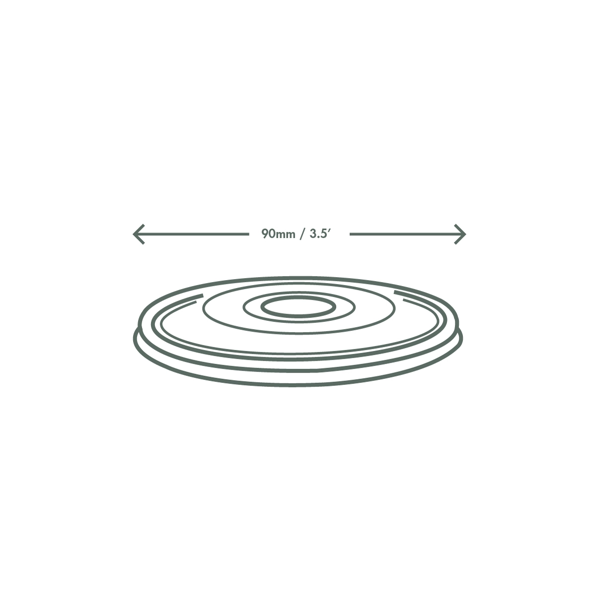 Coperchi trasparenti in PLA - 90mm diametro per bicchieri in cartoncino - View1