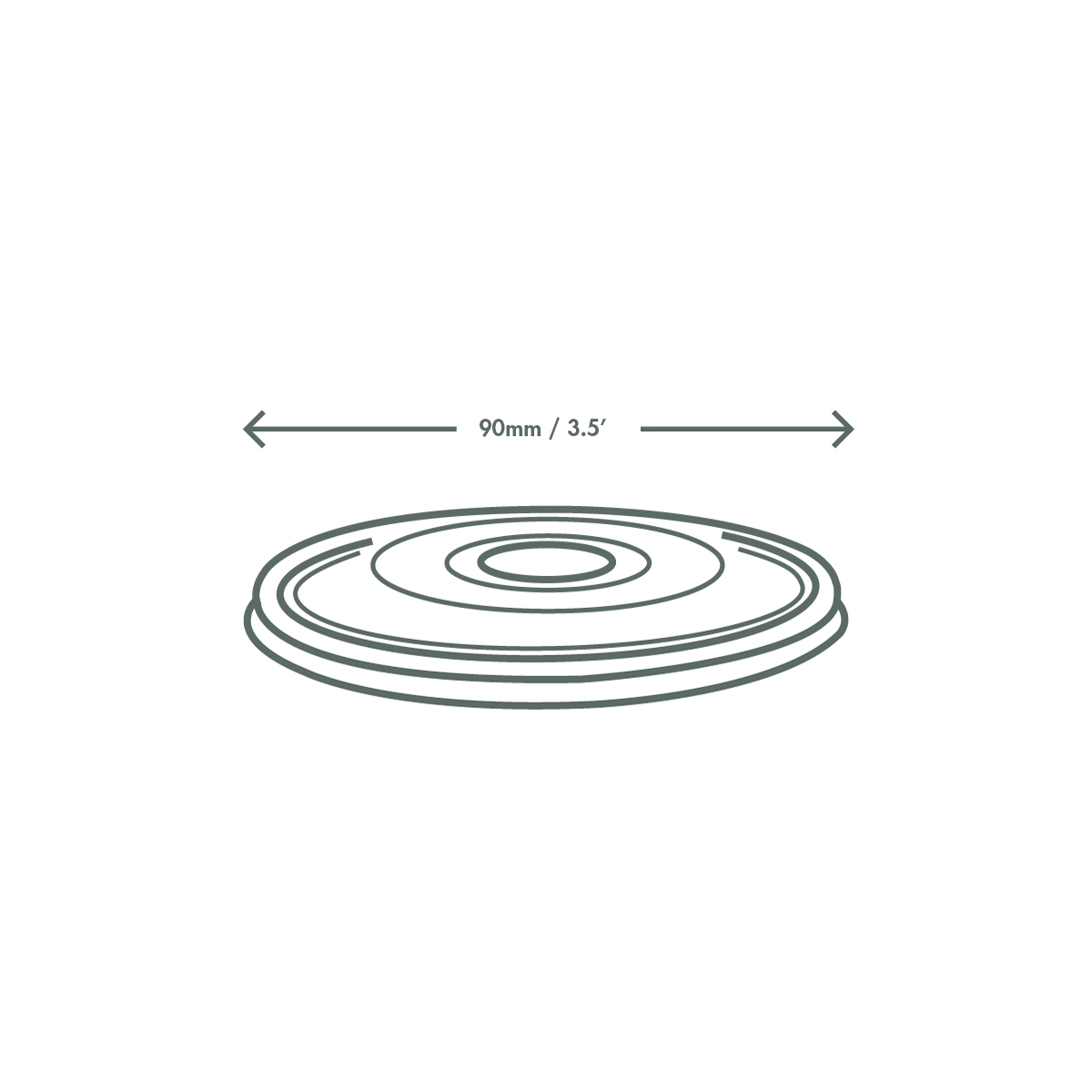 Coperchi trasparenti in PLA per ciotole e bicchieri in cartoncino - D90 - FINE SERIE - View1