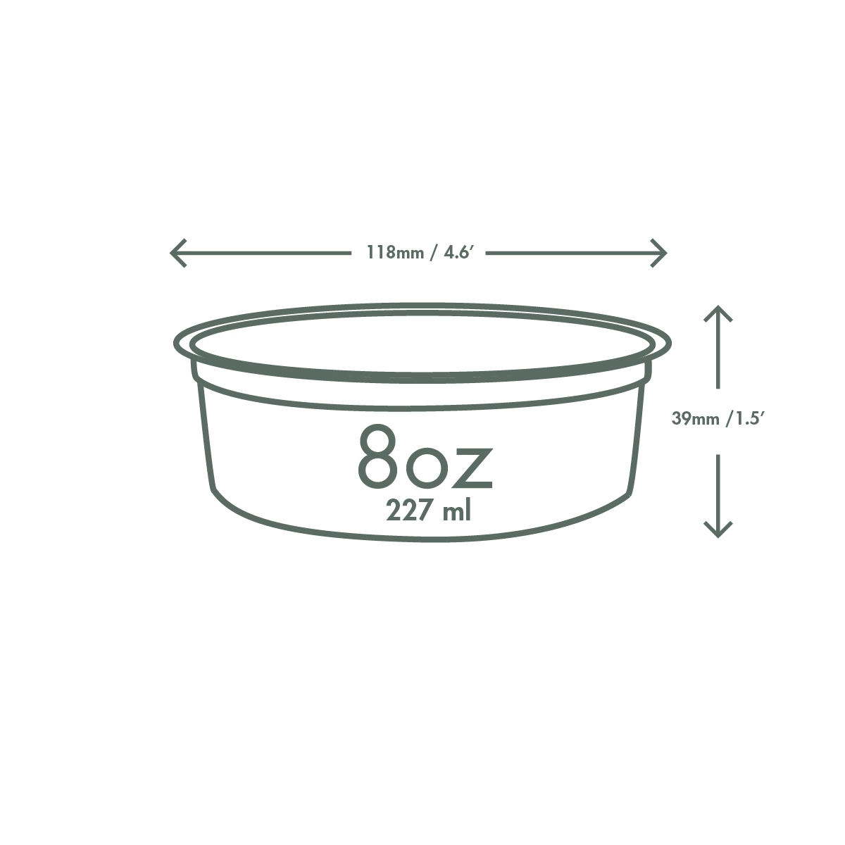 Ciotole trasparenti 240ml PLA asporto cibi freddi - View1