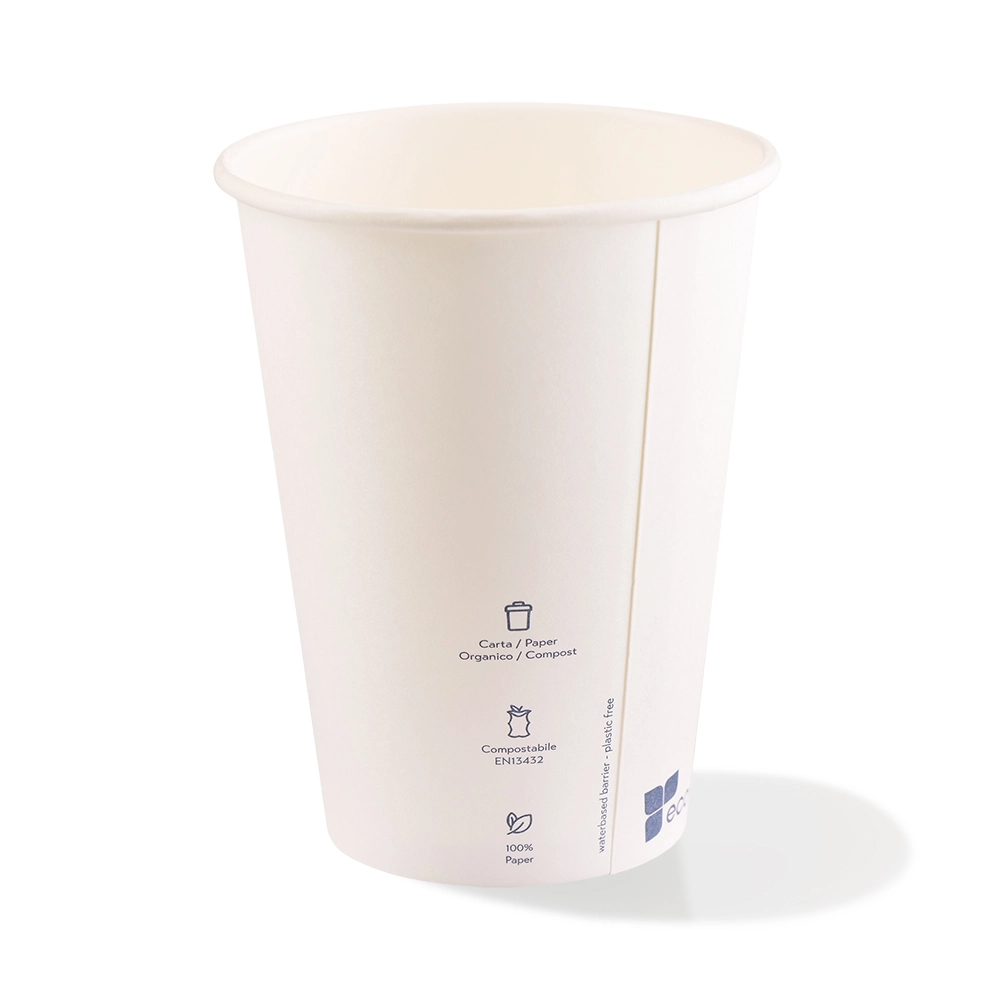 Bicchieri bio 360ml bianchi “Eco to go BLU”- Water based barrier - D90 - PROMO - View1