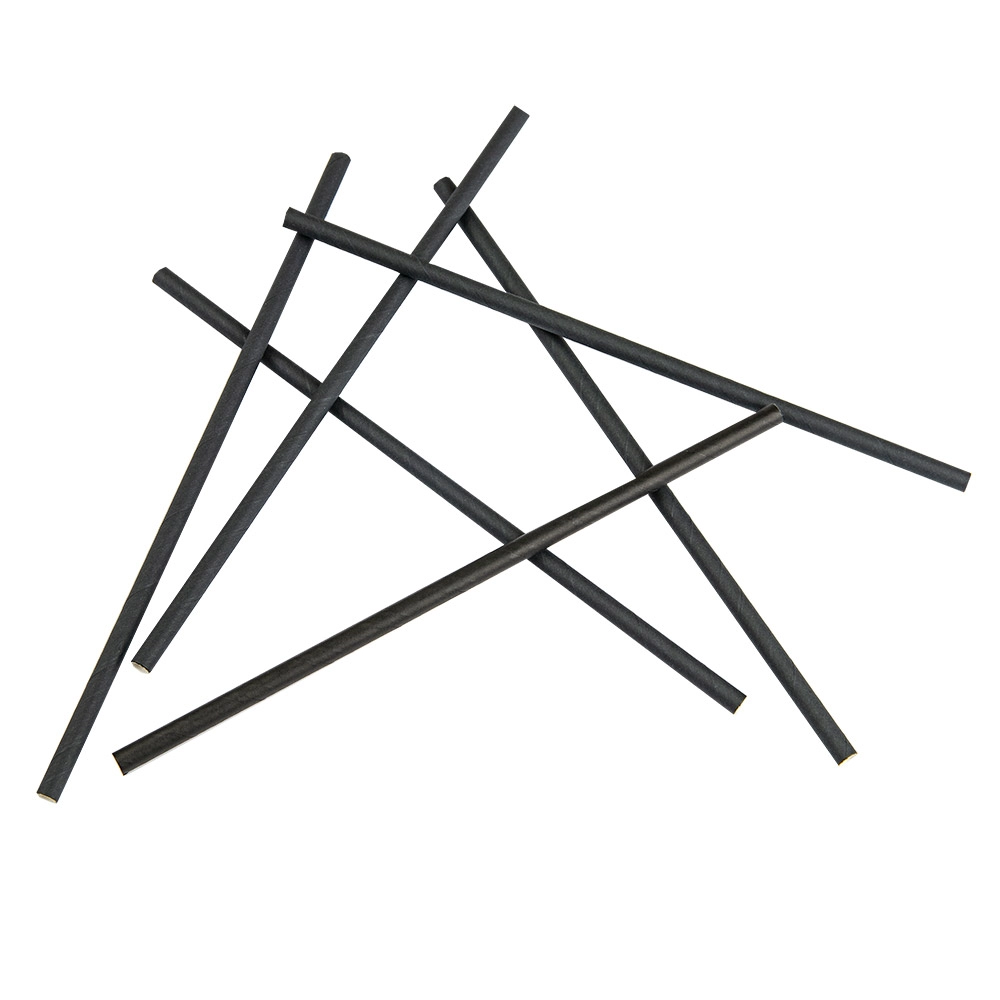 Cannucce in carta 6x200mm - Nere - View3