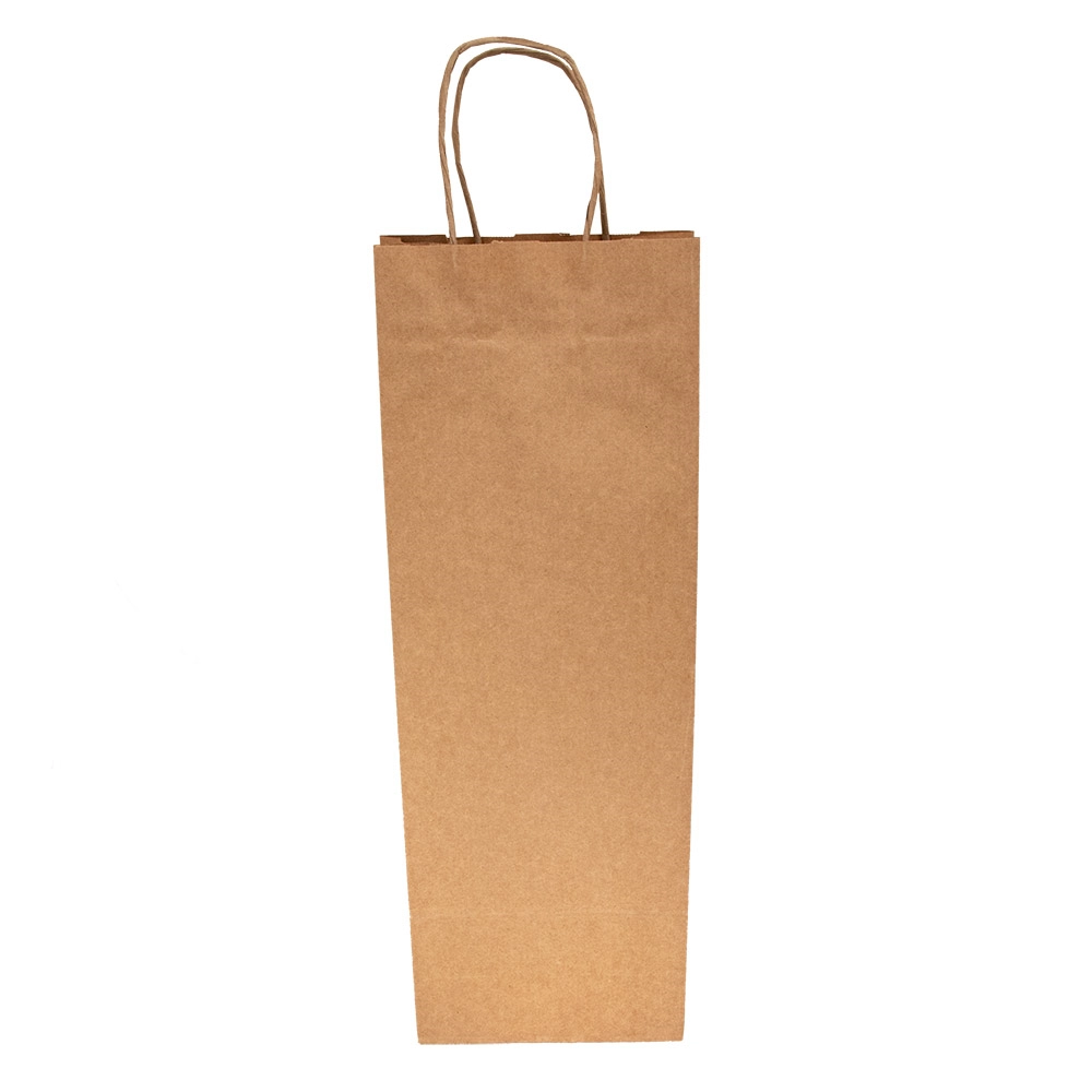 Shopper porta bottiglie in carta kraft 100gr -14x8x40h cm - PROMO - View1