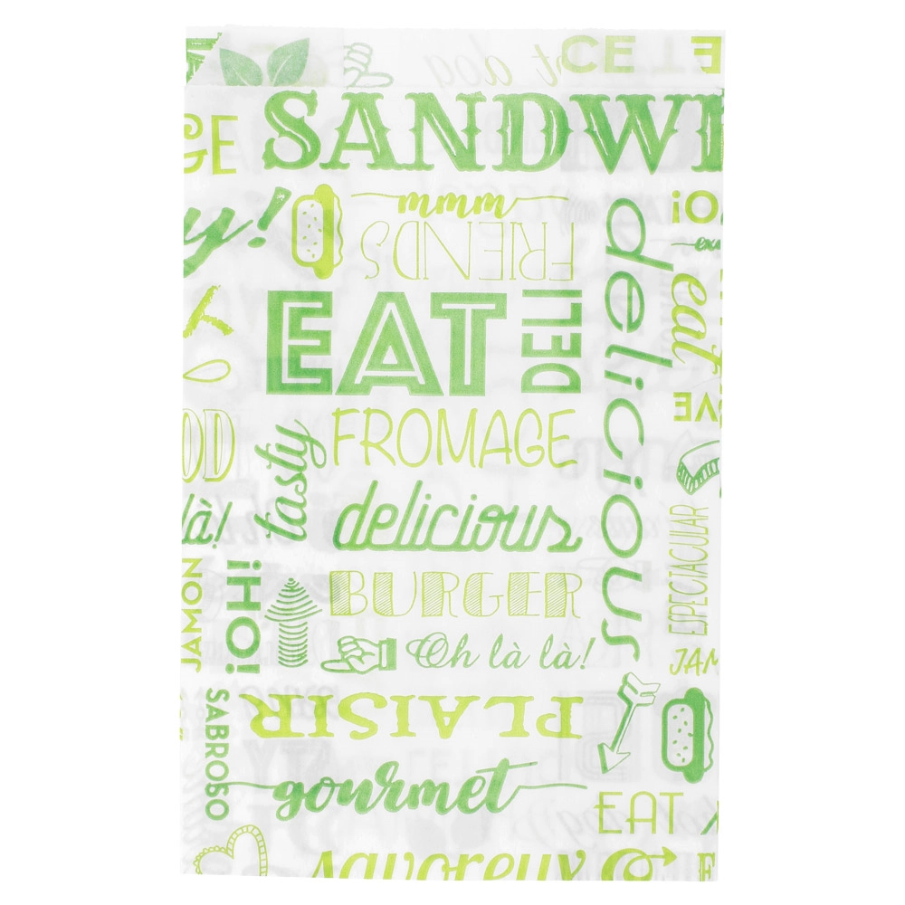 Sacchetto in carta antiunto 35 gr - 12x7x18h cm 'Green Word' - PROMO - Main view