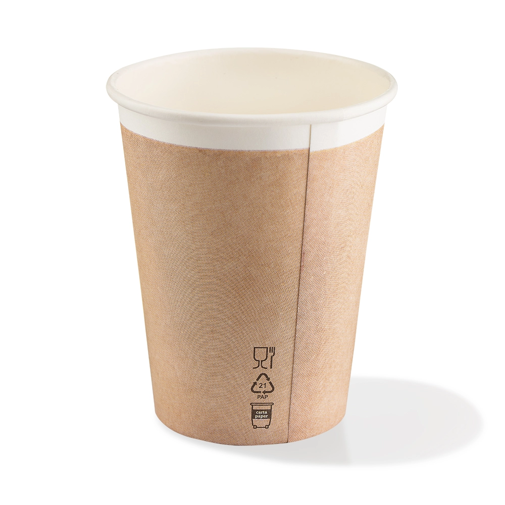 Bicchieri in cartoncino avana 360ml - Water based barrier - D90 - View1