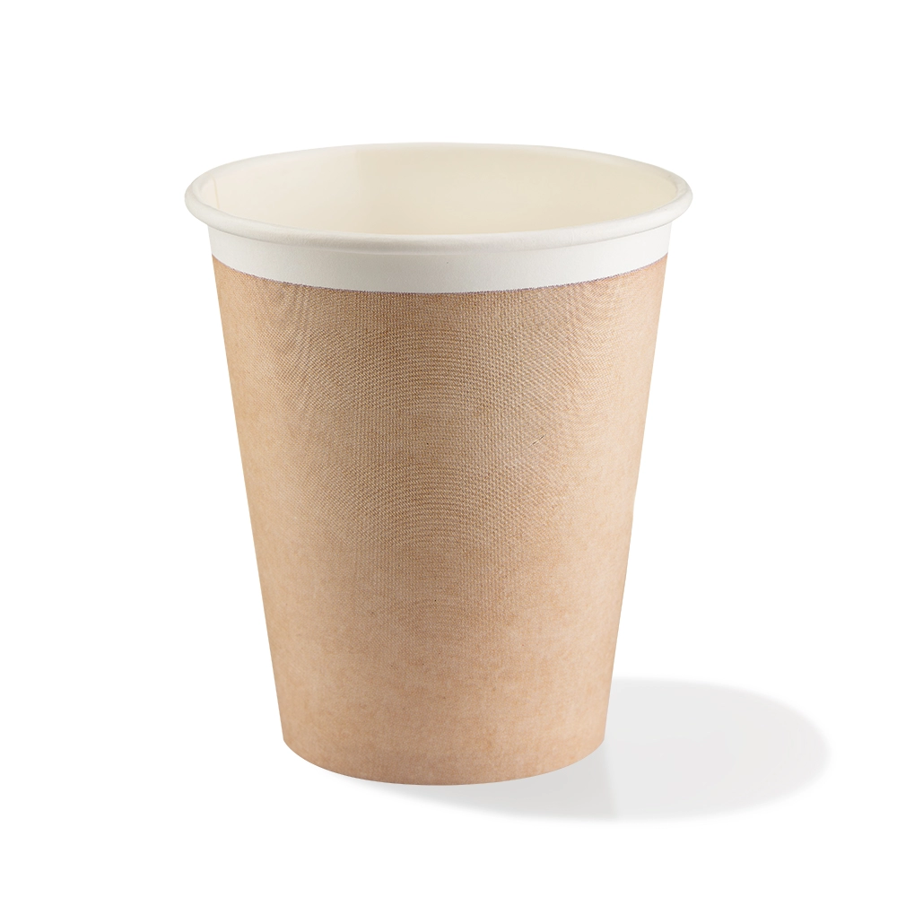 Bicchieri in cartoncino avana 240ml - Water based barrier - D80 - Main view