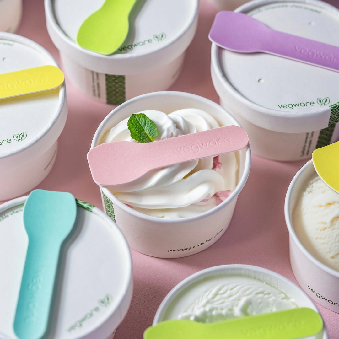 Palette gelato in carta TUTTI FRUTTI - 9cm, confezioni con colori assortiti - View2