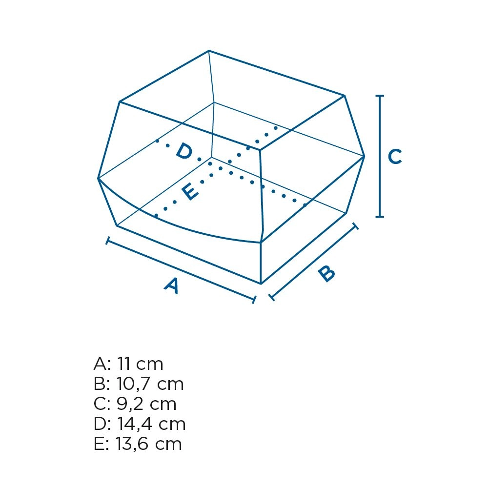 Contenitore per panini in cartone mincroondulato 14,4x13,6x9,2 cm - View3