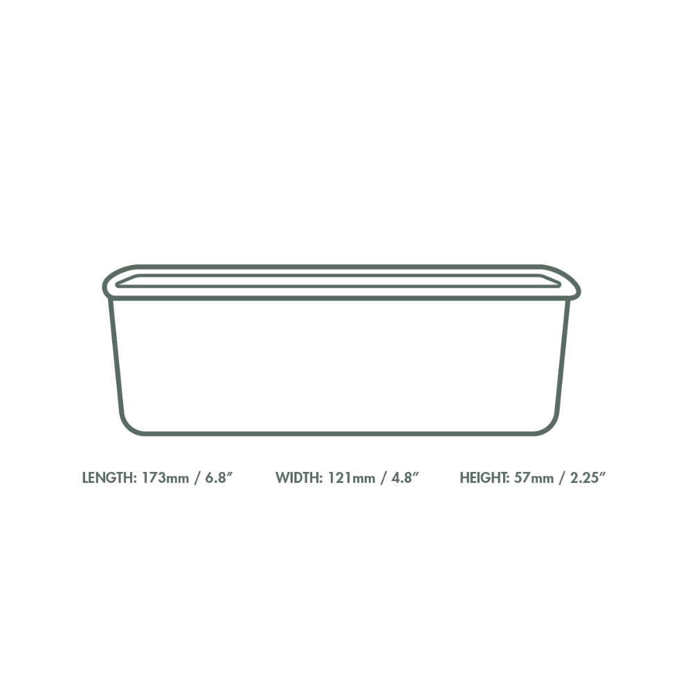 Vaschetta Bio TakeAway rettangolare 750ml/25oz - Avana - View1