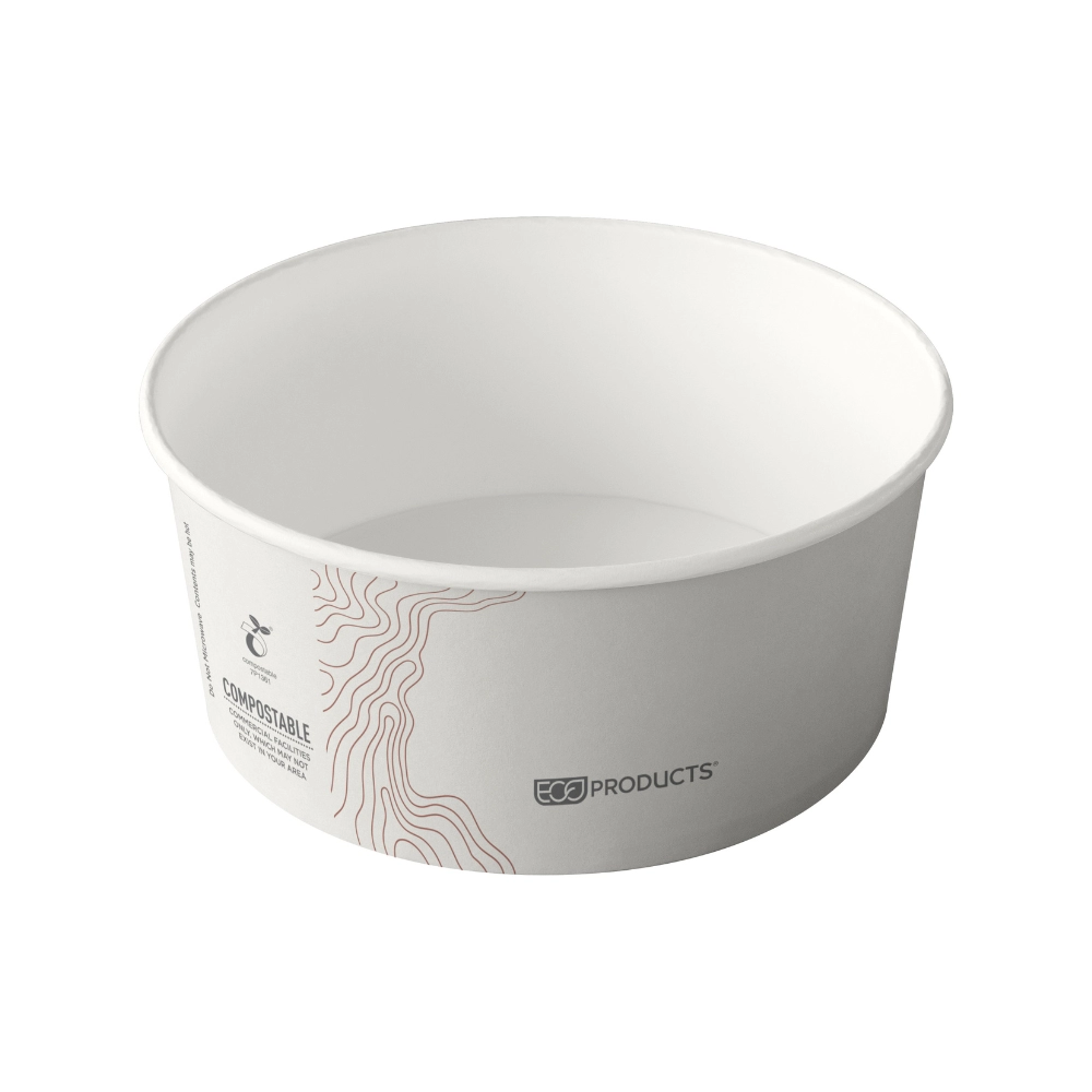 Ciotole Waves in cartoncino bio bianche - 1400ml (raso 1600)-D185 - Main view