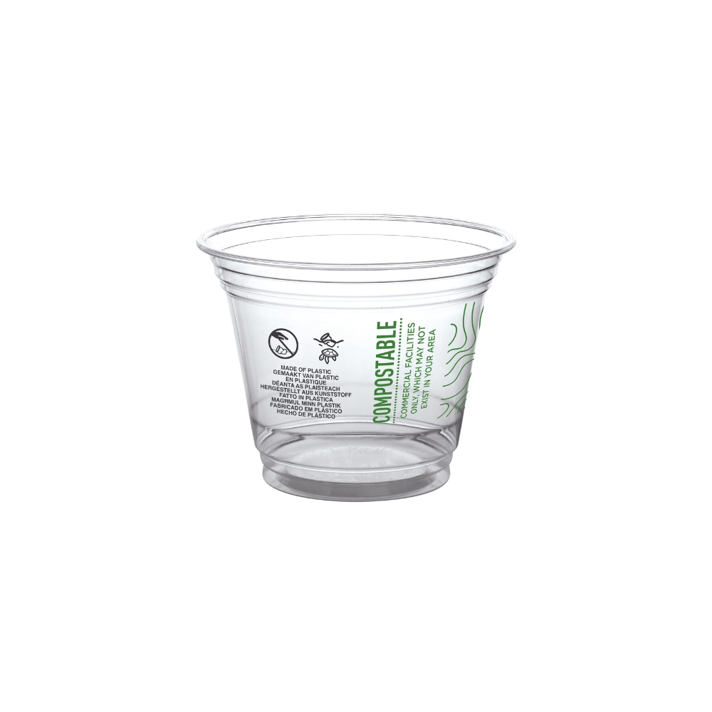 Bicchieri PLA trasparente Premium per Smoothies - 270ml/9oz - D96 - View1