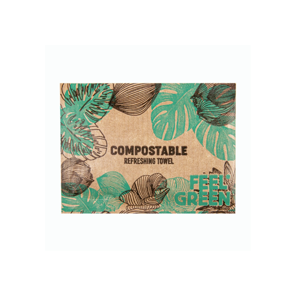 Salvietta rinfrescante compostabile imbustata singolarmente 6x8cm - Main view