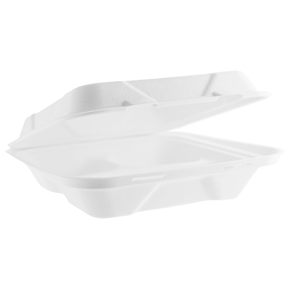 Contenitore asporto pasto con coperchio 3 scomparti - 23X23X7.5cm - FINE SERIE - Main view