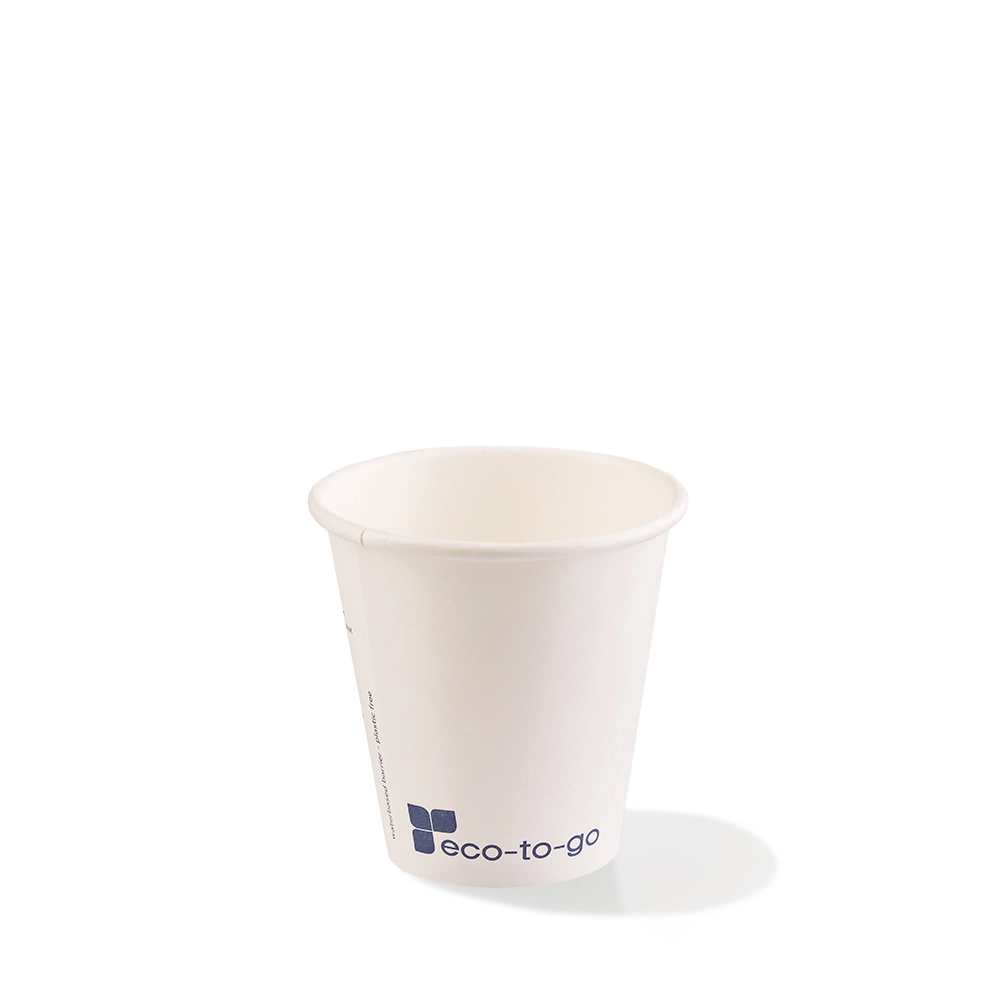 Bicchieri bio espresso 3oz / 80ml bianchi “Eco to go BLU” - Water based barrier - Main view