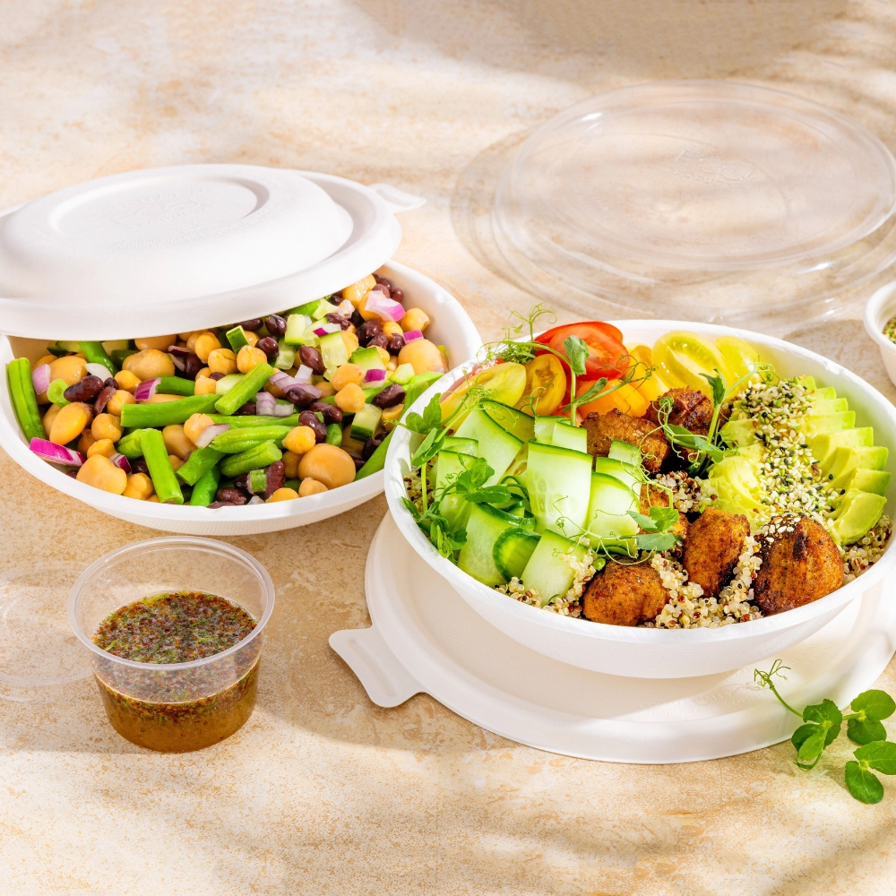 Coperchi trasparenti in PLA per Bowl in cellulosa - D195 - View1