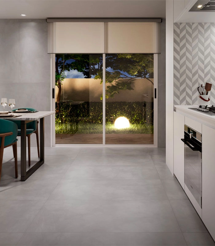 CAMPIONE Resin-effect porcelain stoneware Touch Grey 20x20cm