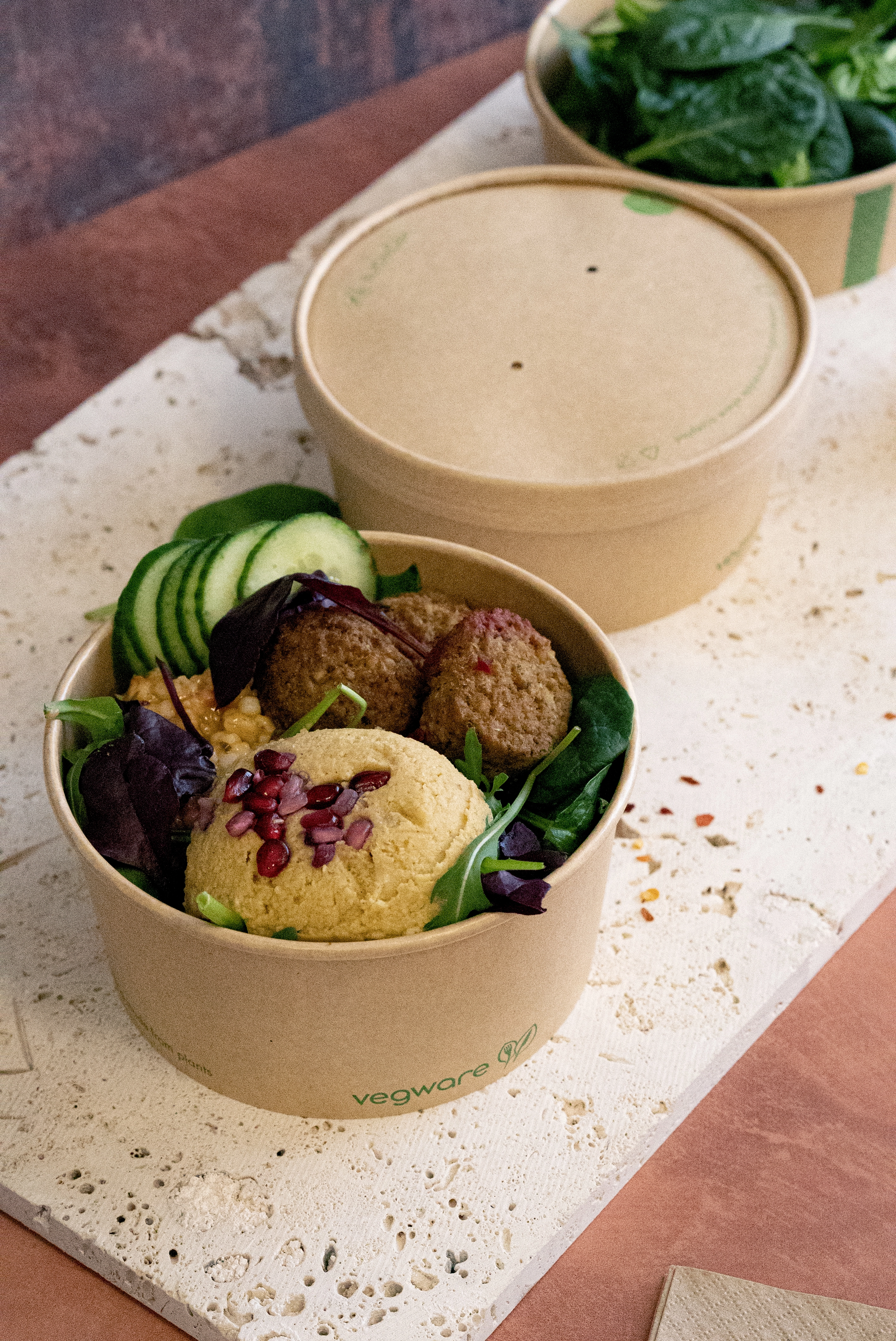 Coperchi in cartoncino per ciotole Kraft -D150 - View1