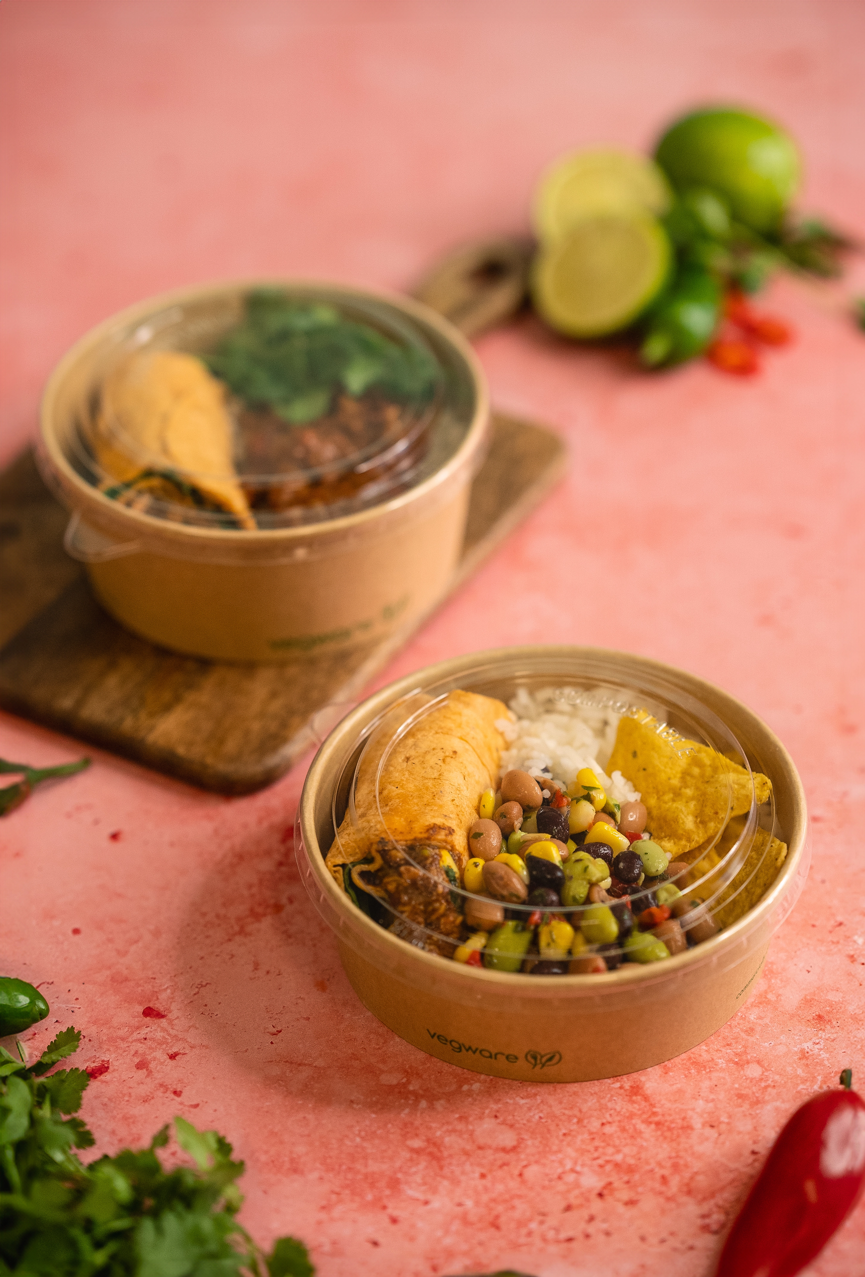 Coperchi trasparenti in PLA per ciotole Kraft -D150 - View1