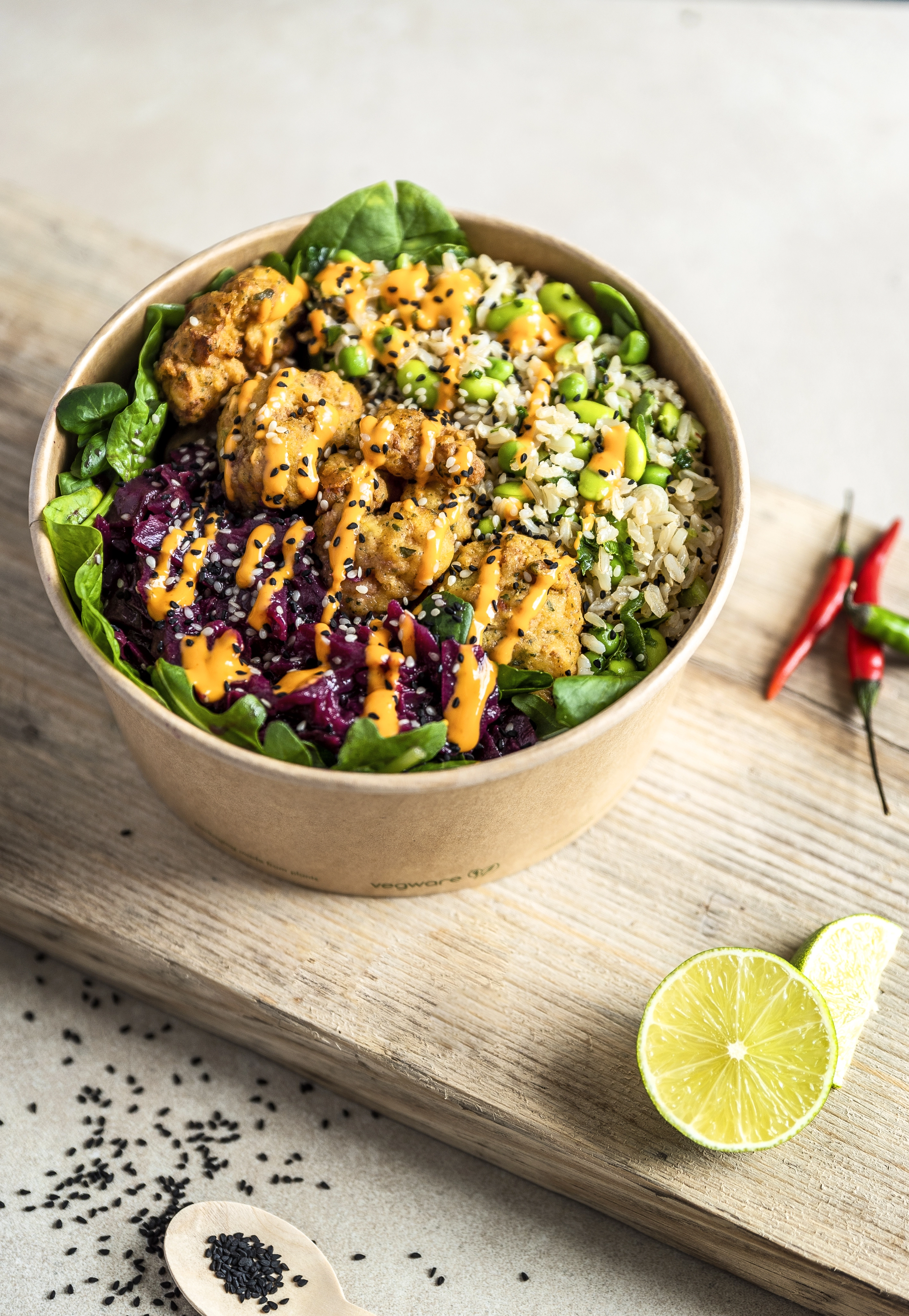 Ciotole Kraft in cartoncino bio avana - 1400ml (raso 1600ml) - D185 - View1