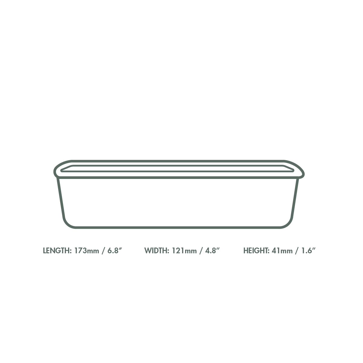 Vaschetta Bio TakeAway rettangolare 500ml/16oz - Avana - View1