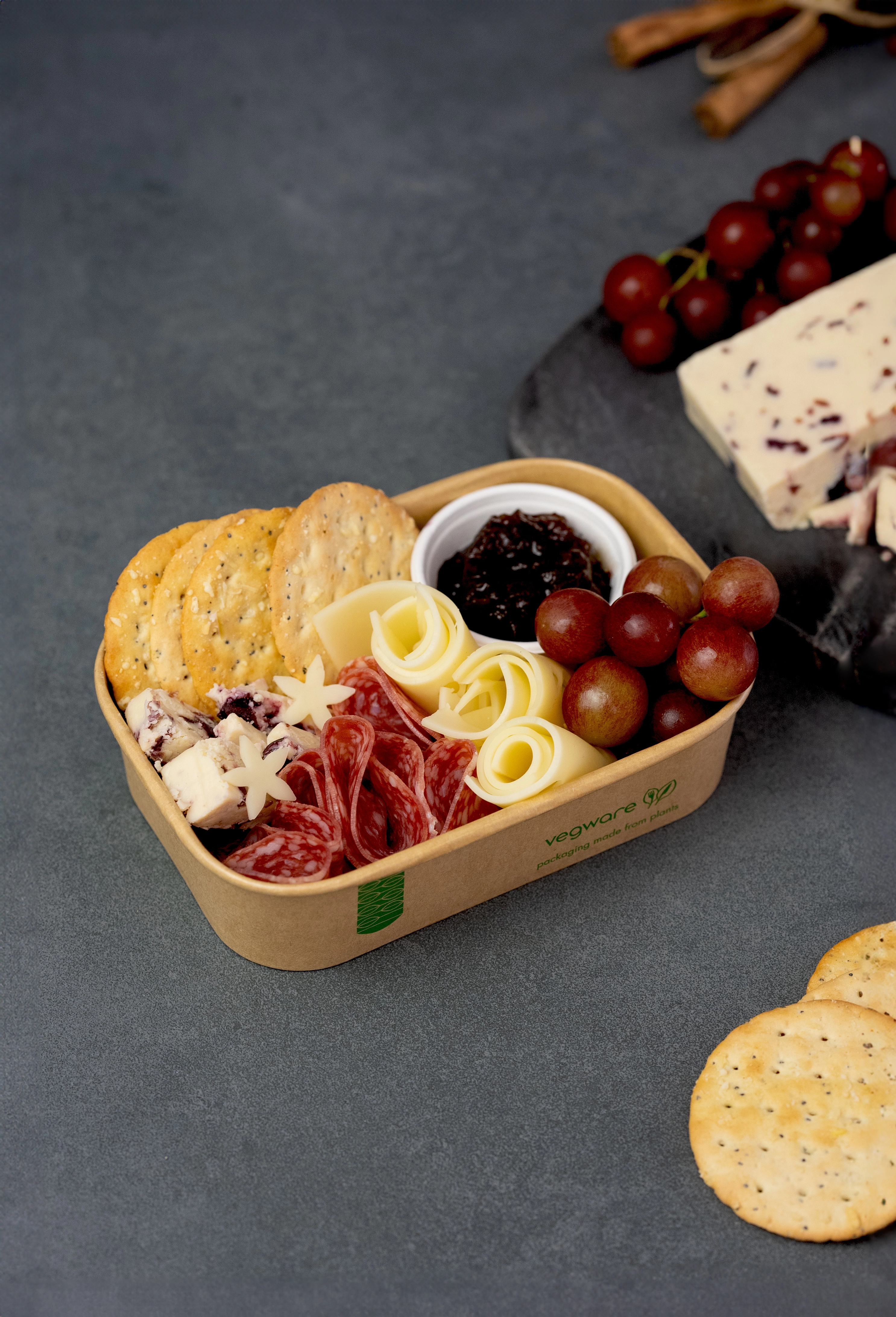 Vaschetta Bio TakeAway rettangolare 500ml/16oz - Avana - View2