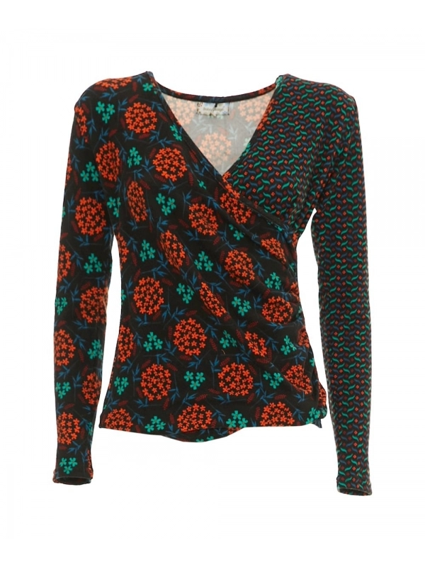 Maglia invernale fantasie a contrasto
