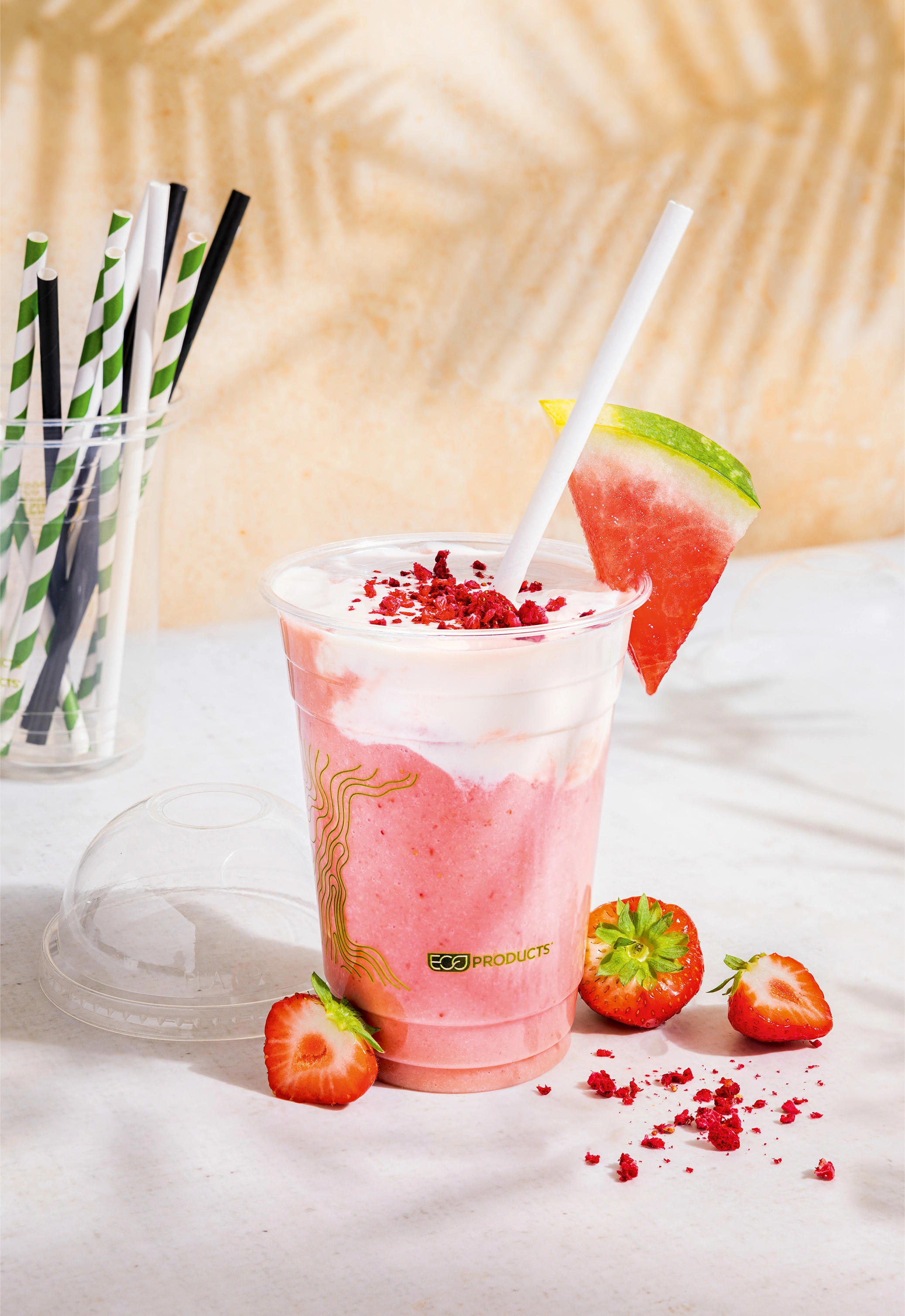 Bicchieri PLA trasparente Premium per Smoothies - 300ml / 10oz - FINE SERIE - View2