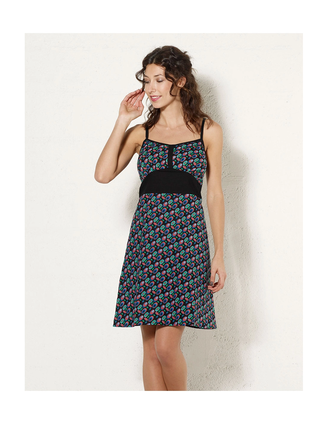 Robe grande taille à imprimé années 60