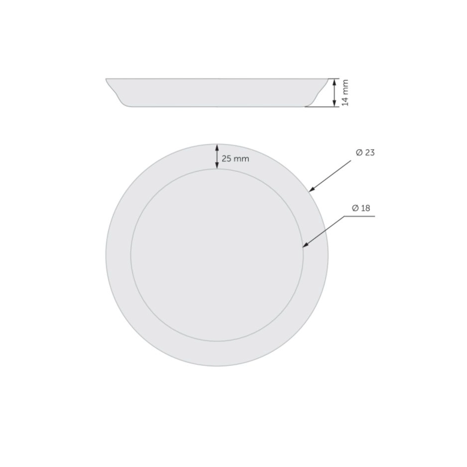 Piatti piani in cartoncino bio 23 cm -avana - View1