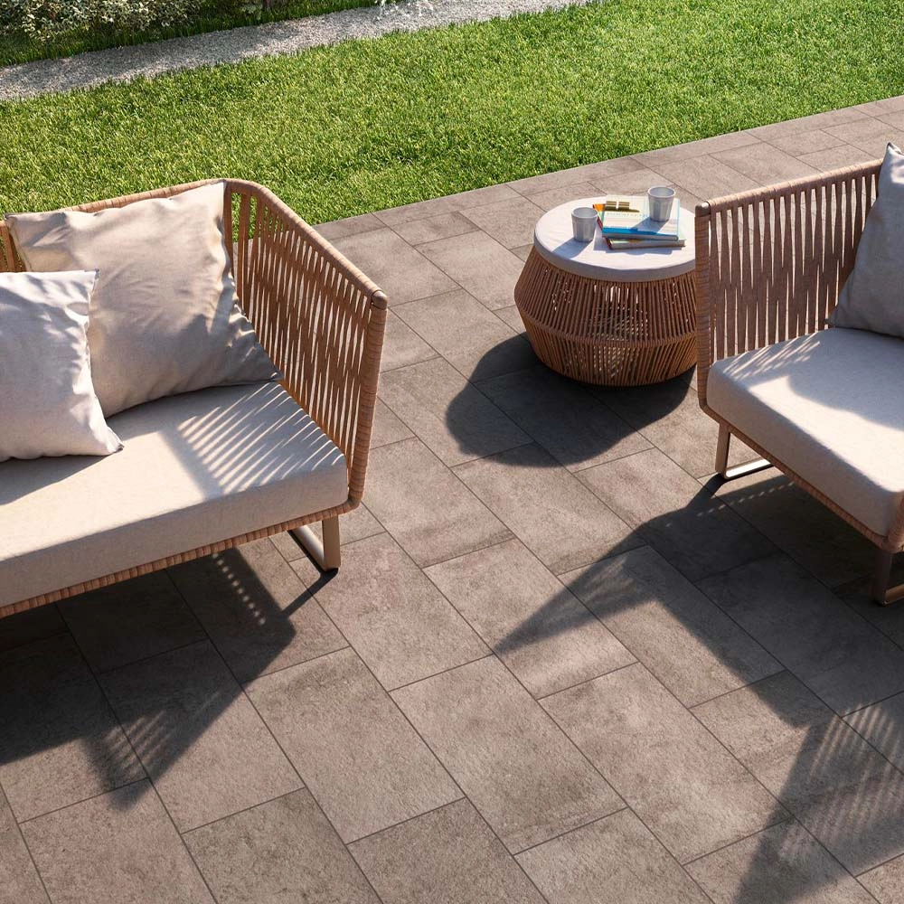 Gres effetto pietra Marazzi PIETRA OCCITANA Grigio 20x40cm R11 da esterno