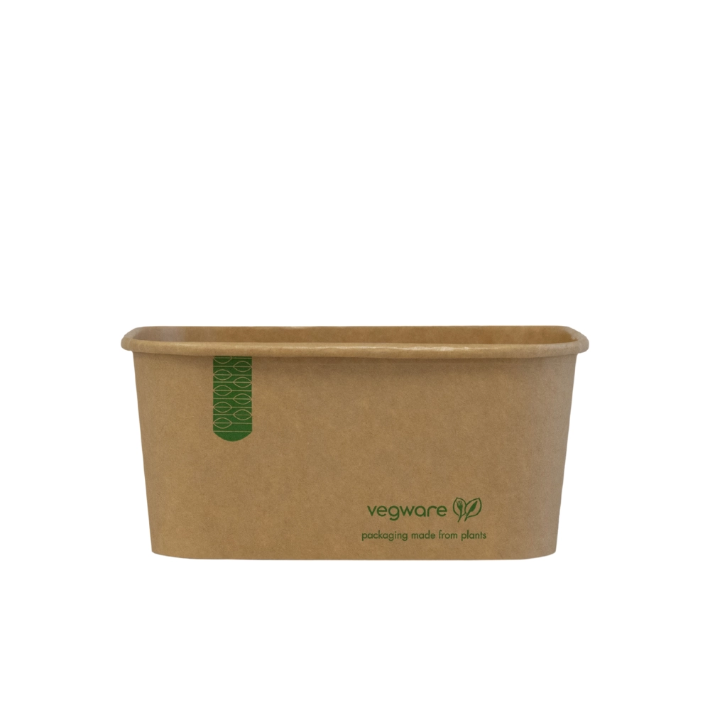 Vaschetta Bio TakeAway rettangolare 1000ml/33oz - Avana - Main view