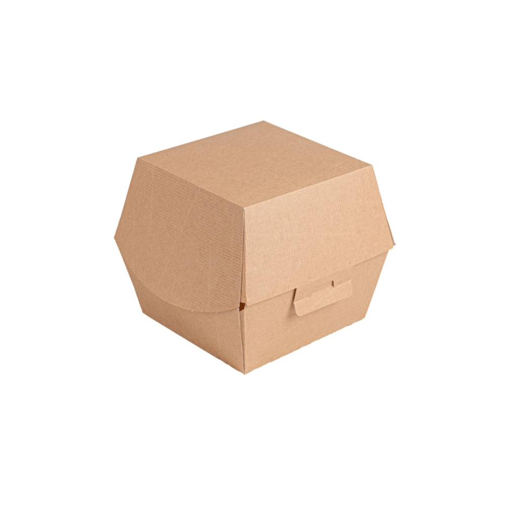 Contenitore per panini grande in cartoncino bio 14,4x13,6x11,5 cm avana - View1