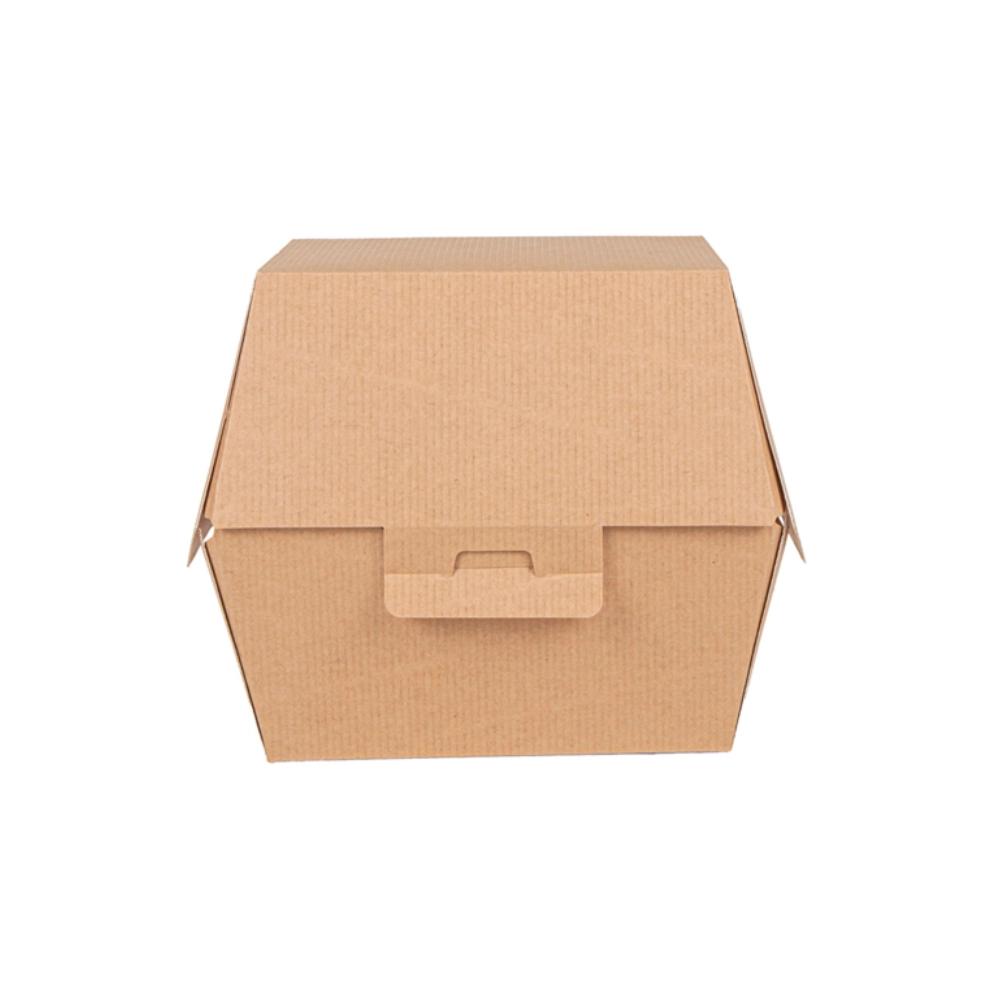 Contenitore per panini grande in cartoncino bio 14,4x13,6x11,5 cm avana - View2