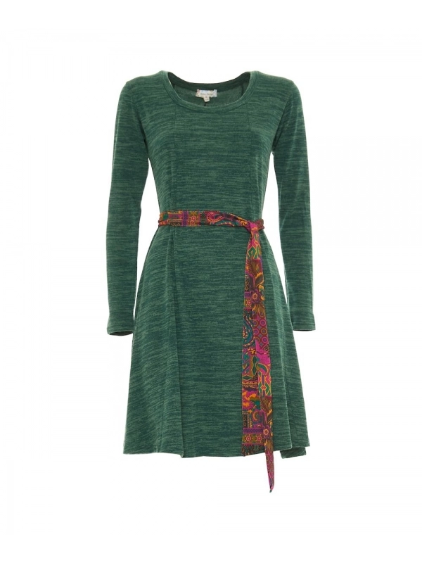 Green or Teal Flared Dress