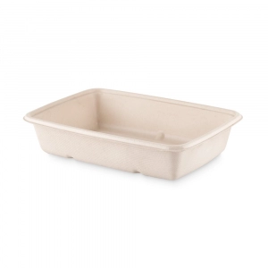 KIT Coperchio + Contenitore asporto rettangolare in cellulosa - 950ml - FINE SERIE - View1