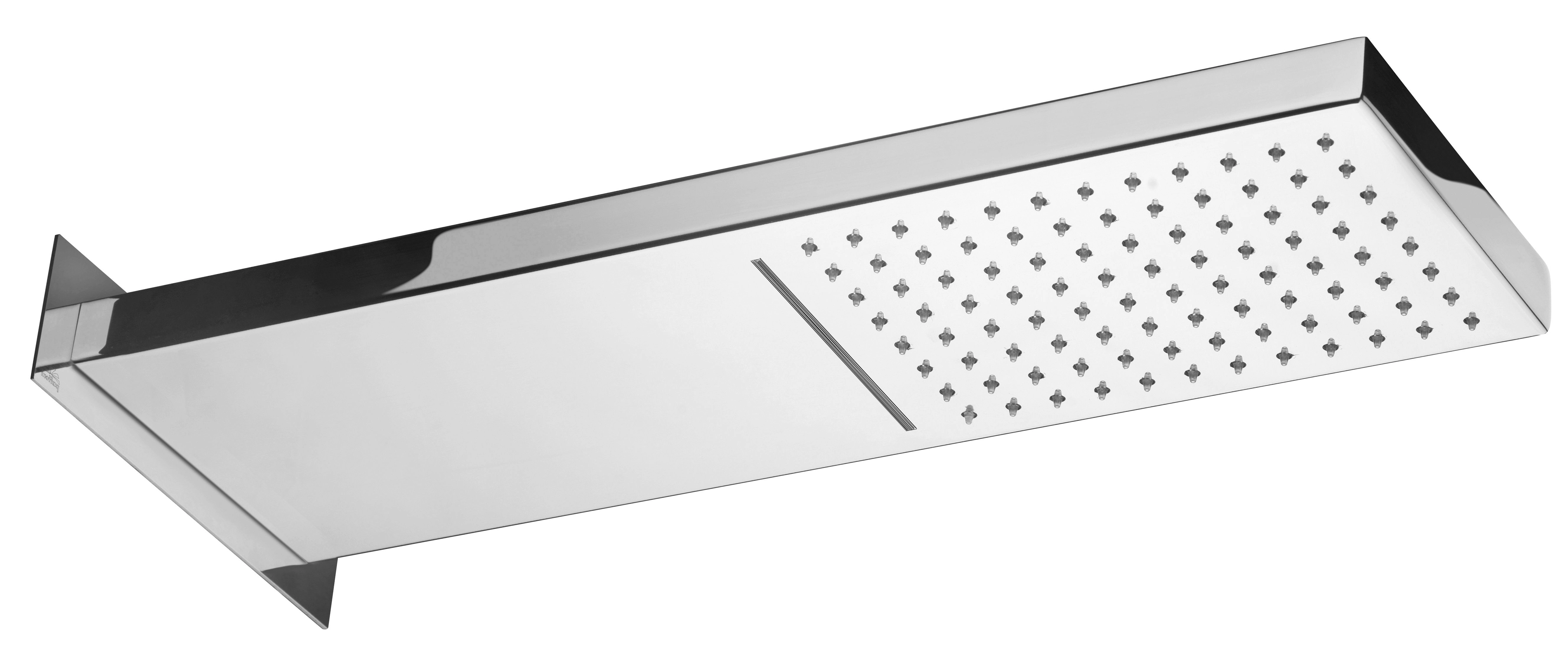 Plaque rectangulaire pour pomme de douche cascade ZSOF09 9NO noir mat - ZSOF126NO - PAFFONI