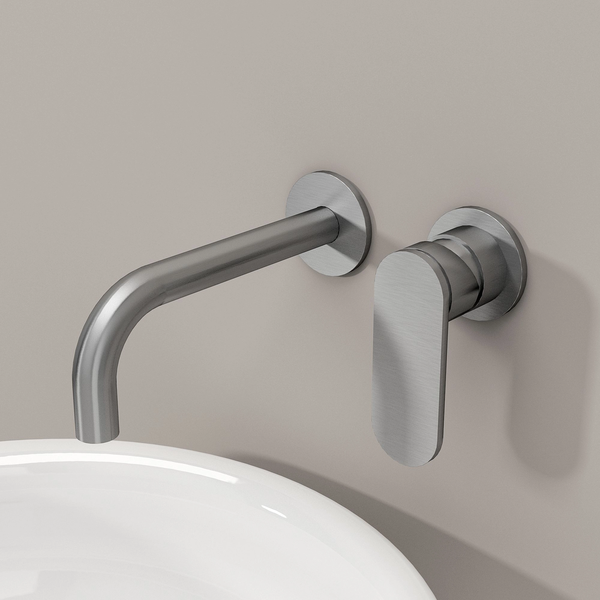 X1 VERDECKTER EINHEBEL-WASCHTISCHMISCHER STAHL - X13059ACC - FLAMINIA