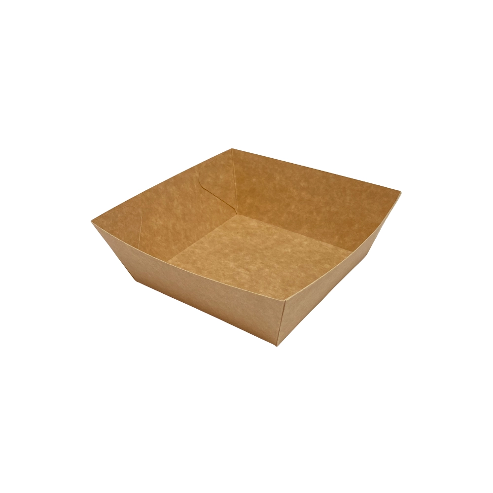 Vaschetta fritti quadrata 15x15cm 600ml in cartoncino bio - Main view