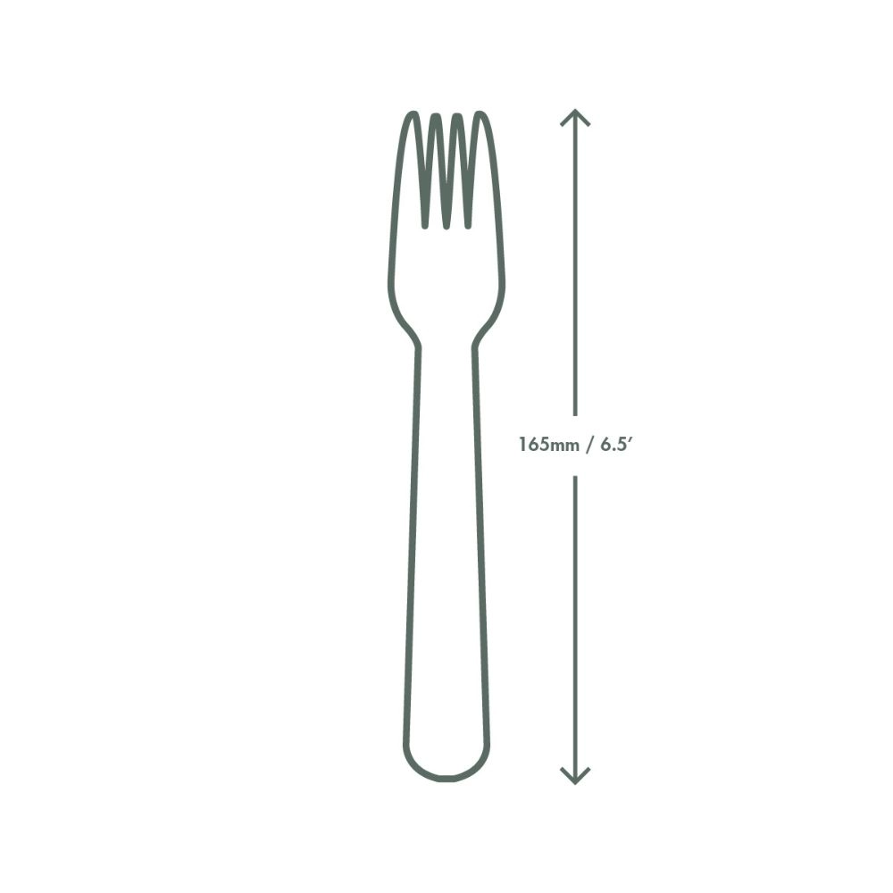 Forchette compostabili in CPLA - Nero - View1