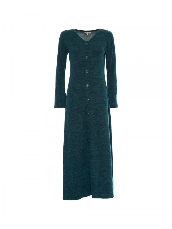 Long solid-colour dress