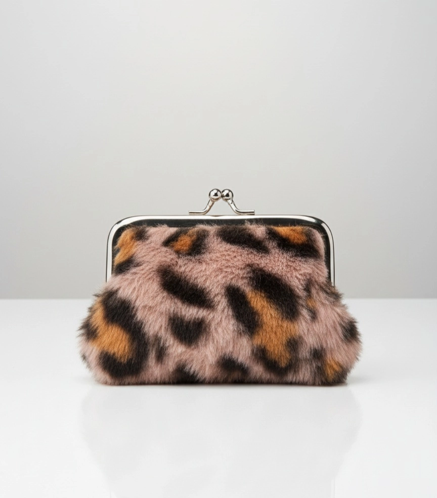 Faux fur coin purse