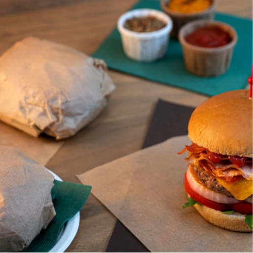 Carta antiunto kraft avana in fogli - 31x31 cm - View1