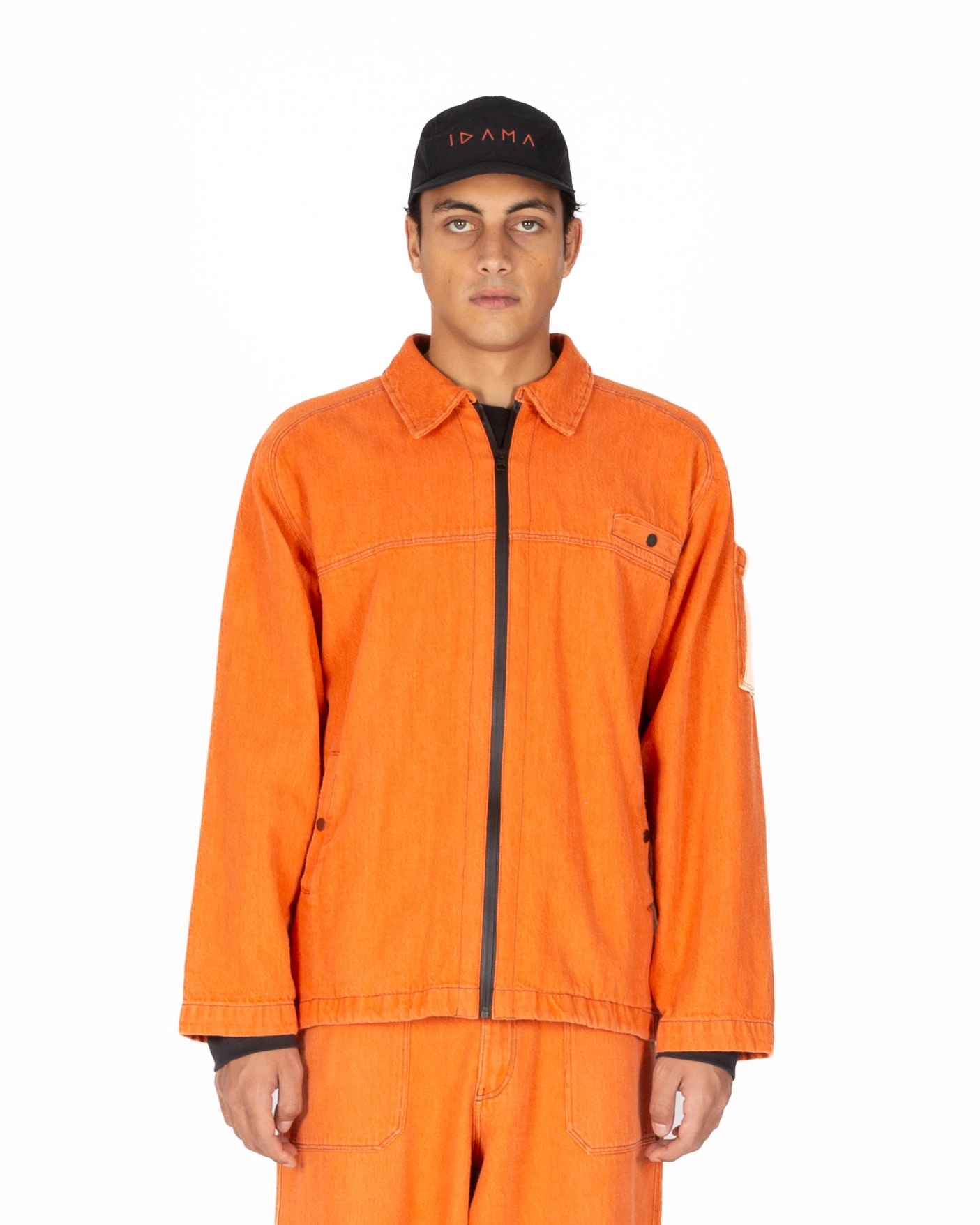 Enzyme-Dyed Denim Short Jacket