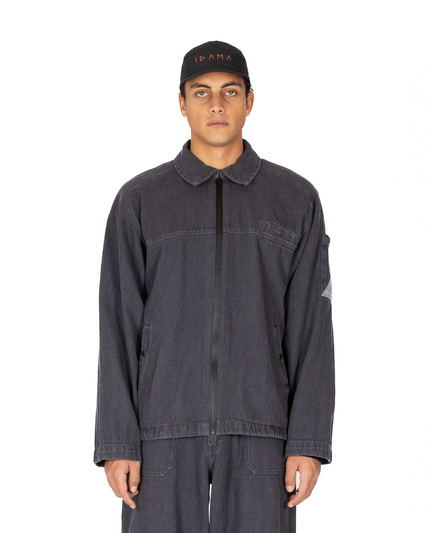 Enzyme-Dyed Denim Short Jacket