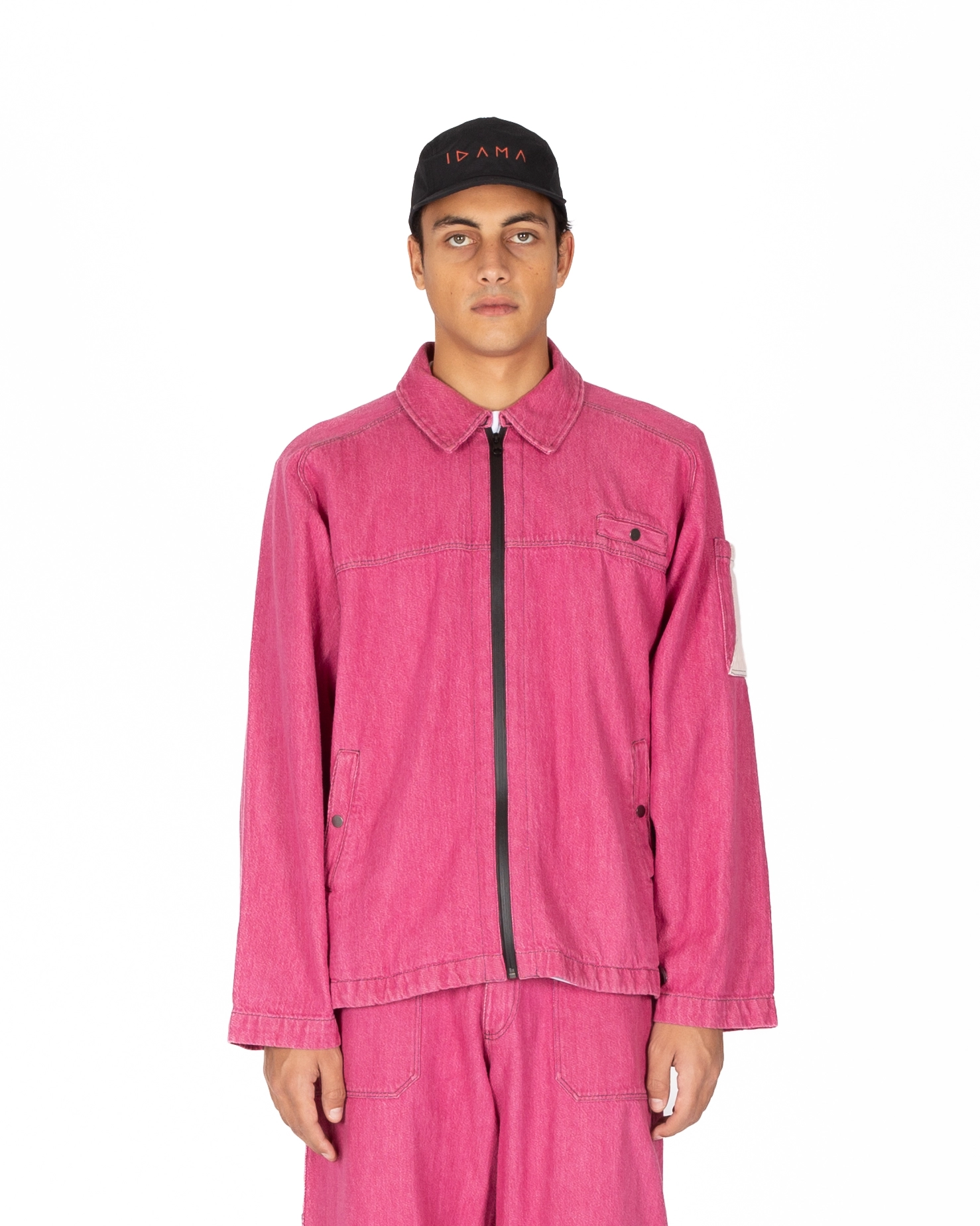 Enzyme-Dyed Denim Short Jacket